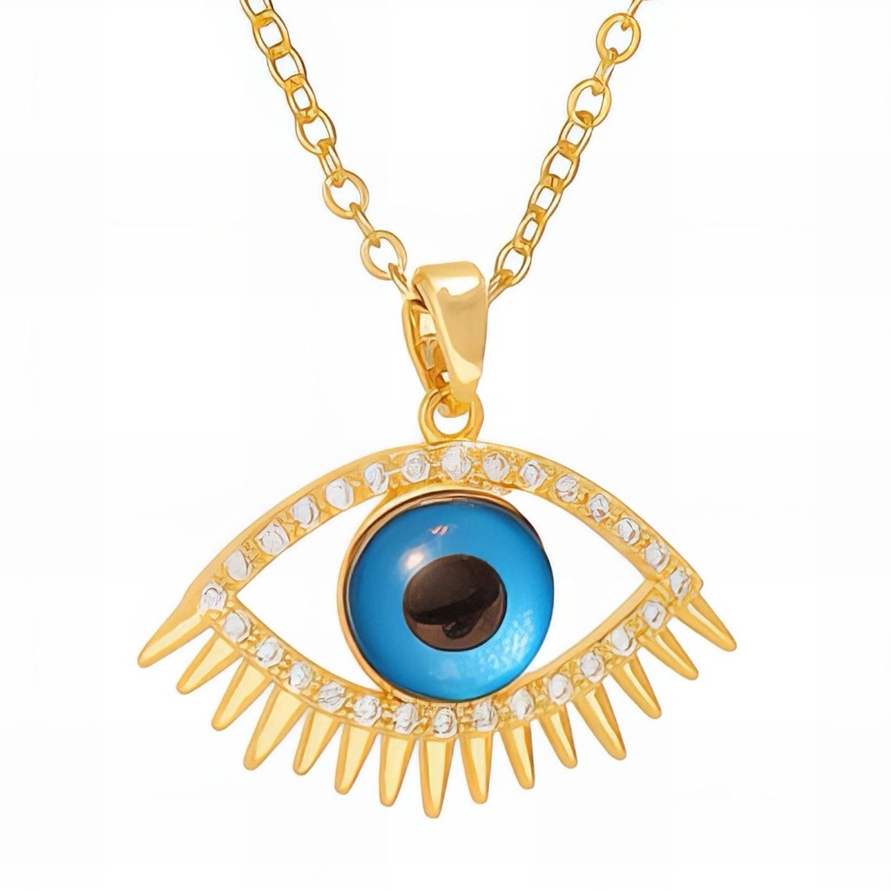 Evil eye neck, 18K gold plated stainless steel